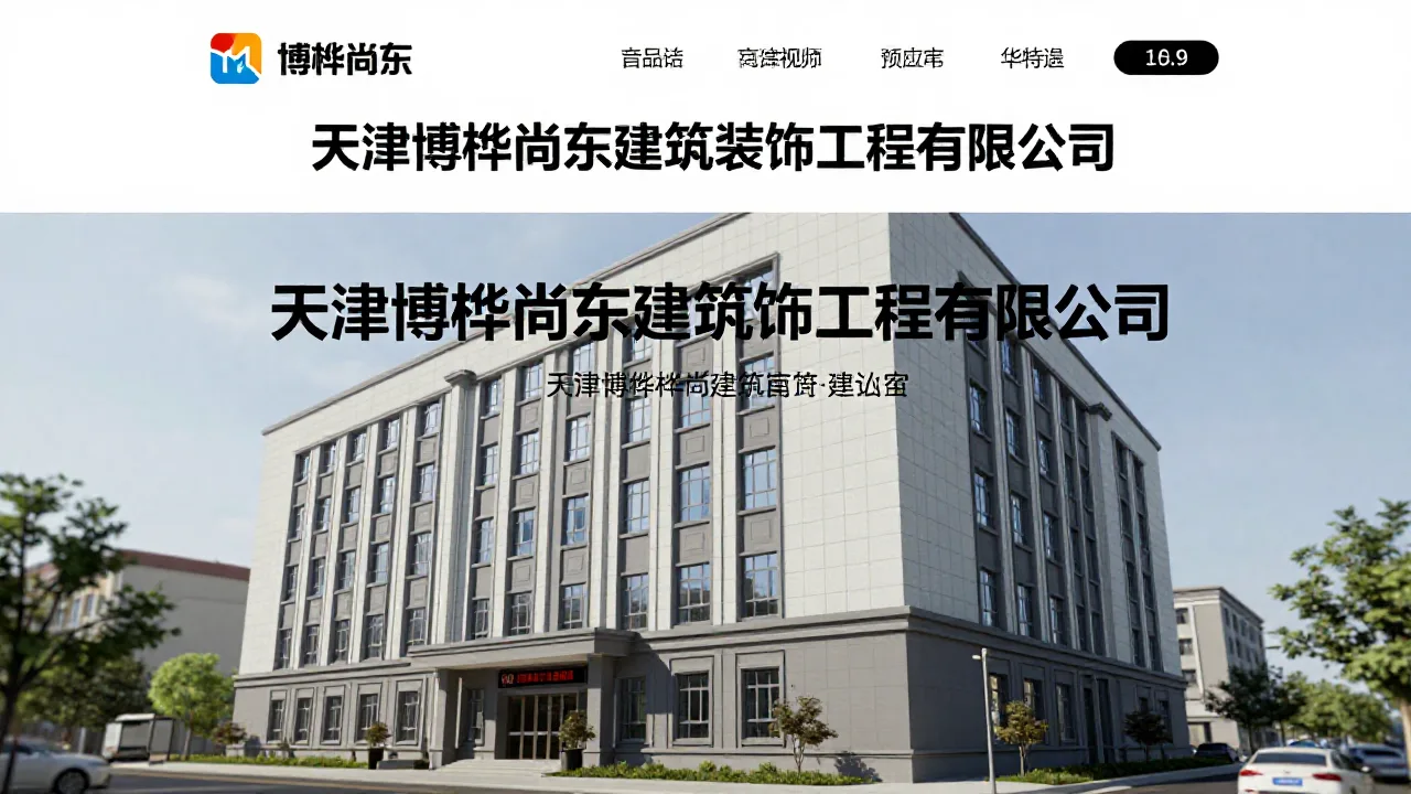 天津博桦尚东建筑装饰工程有限公司 首页主视觉